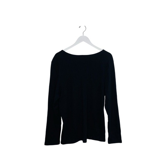 Karen Scott Deep Round Neck Long Sleeve Knit Top Size XXL NWT - Picture 2 of 2